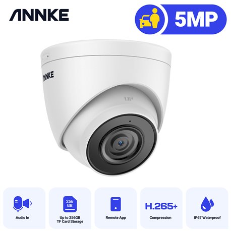ANNKE I51DS 2.8mm 3K AI (Human/Vehicle Detection) IP POE dome camera με μικρόφωνο και MicroSD slot